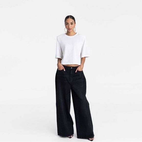 KBB by Kahlana Denim - Wide Leg Black Jeans for Women